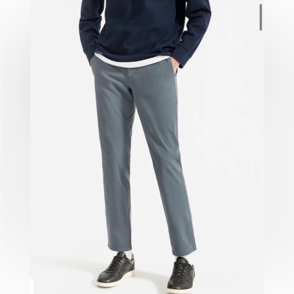 EVERLANE Men's Gray/green performance Chino Pants - Picture 1 of 9